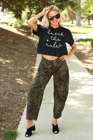 The Feral Flair Barrel Pants - Brown, Closet Candy, 3