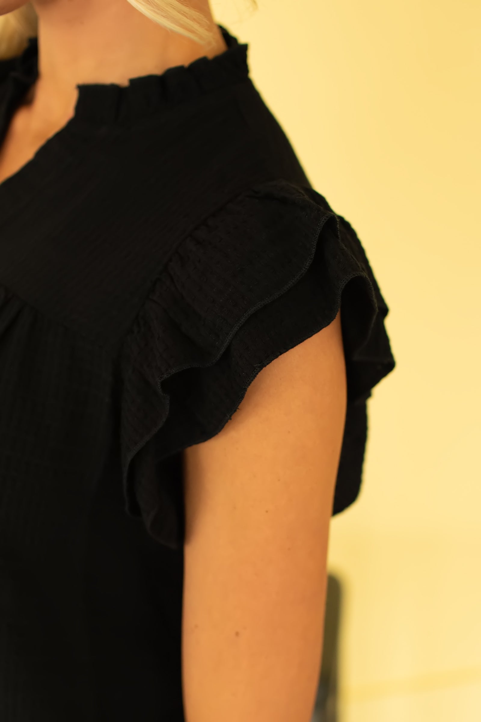 Ruffle Radiance Top - Black, Closet Candy, 1