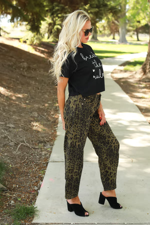 The Rebel Script Cropped Graphic Tee, Black, Closet Candy, 4