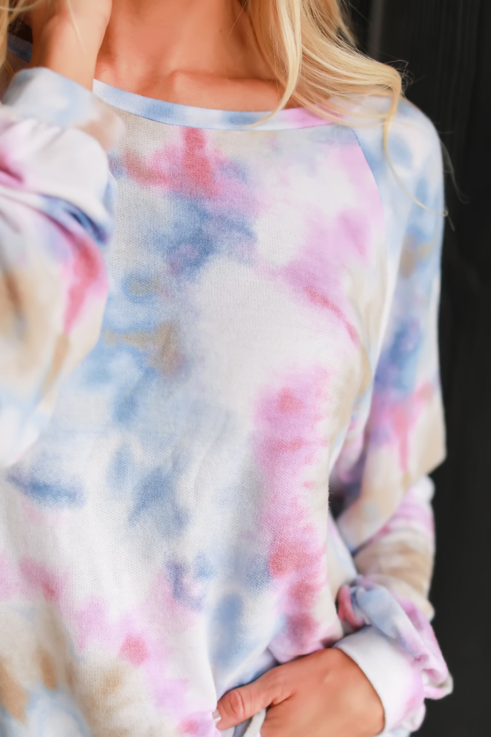 May Be All I Need Terry Top - Blue Multi, Closet Candy, 1