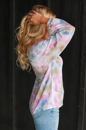 May Be All I Need Terry Top - Blue Multi, Closet Candy, 4