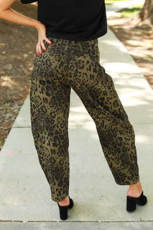 The Feral Flair Barrel Pants - Brown, Closet Candy, 5
