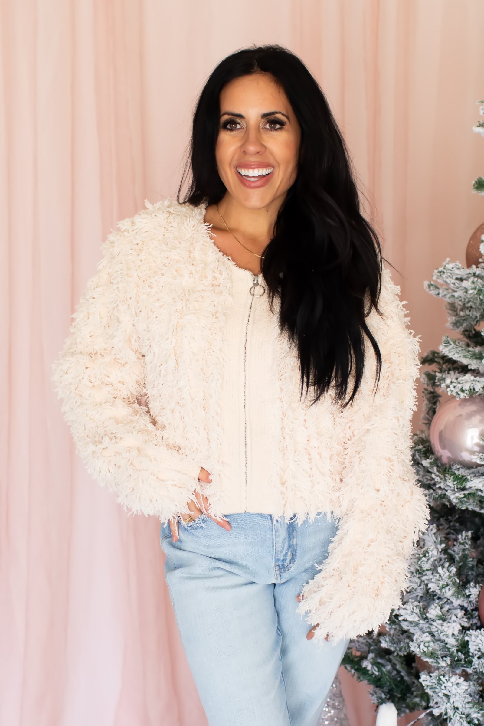 Tales Of Glories Holiday Jacket - Cream, Closet Candy, 1