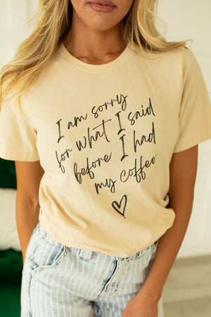 Morning Mood Graphic Tee - Cream, Closet Candy, 2