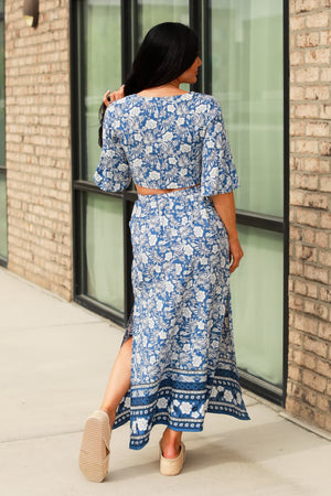 Santorini Floral Bloom Set, Navy, Closet Candy, 6