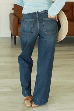 KANCAN Luka High Rise Wide Leg Jeans - Dark Wash, Closet Candy, 5
