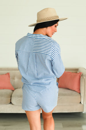 Just Looking For That Striped Set - Blue, Closet Candy, 6