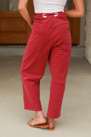 Love Will Find Wide Leg Pants - Wine, Closet Candy, 5