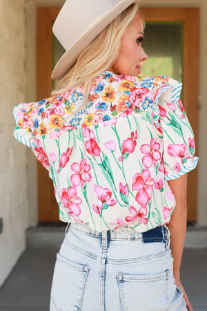 Blossom Like This Boho Blouse - Pink, Closet Candy, 5