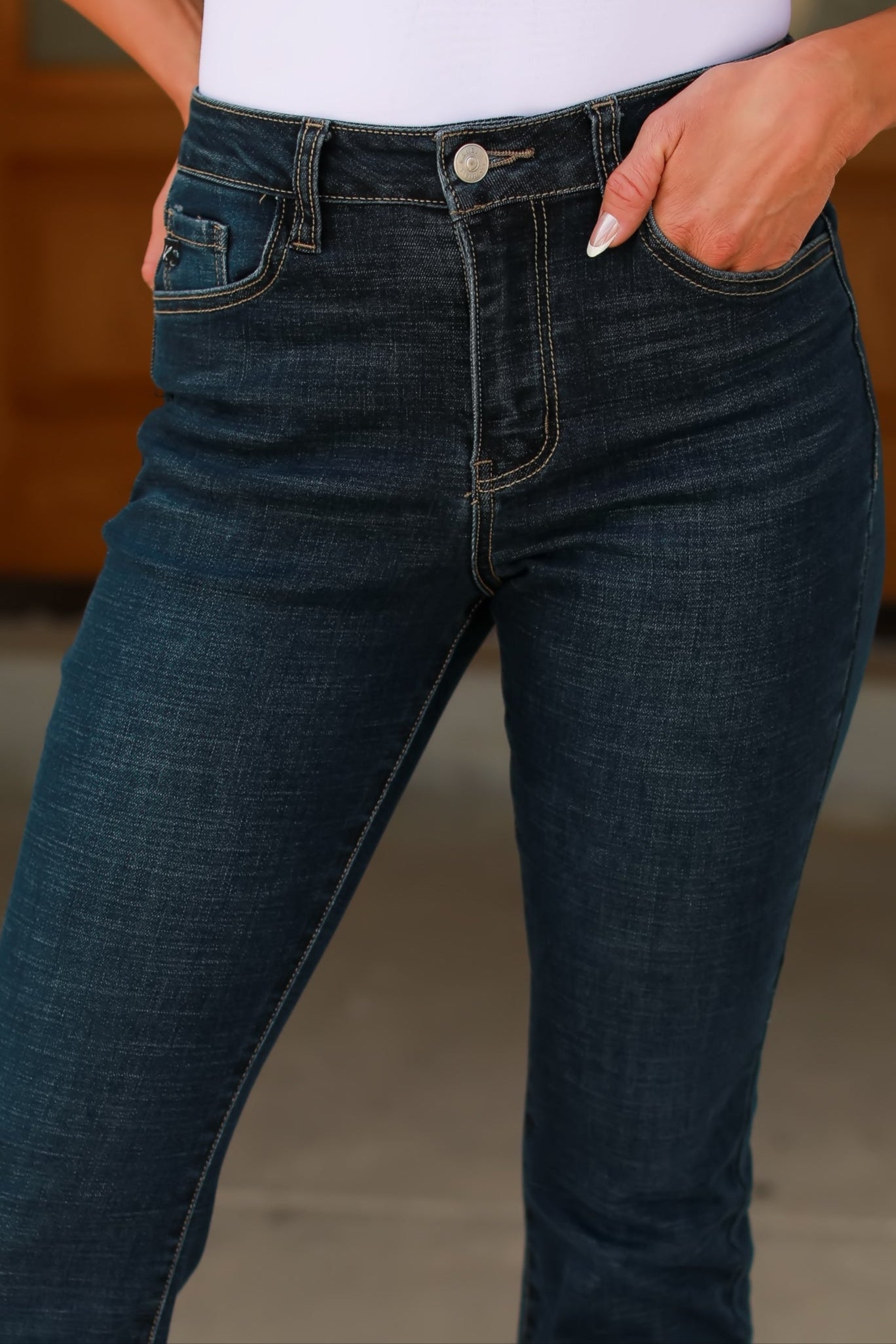 KANCAN Avery High Rise Bootcut Jeans - Dark Wash, Closet Candy, 1