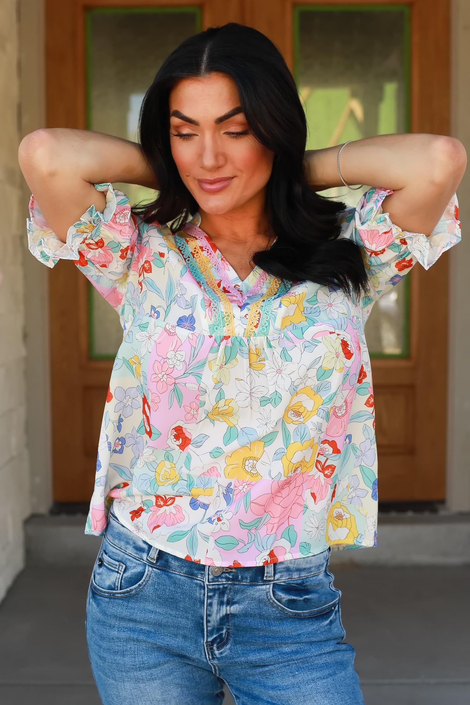 A Little Frill of Mine Boho Blouse - Pink, Closet Candy, 1