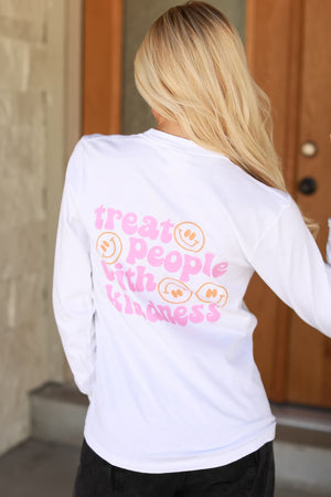 Choose Kindness Graphic Sweatshirt, White, Closet Candy, 5