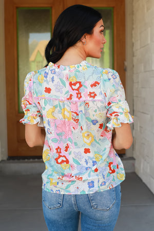 A Little Frill of Mine Boho Blouse - Pink, Closet Candy, 4