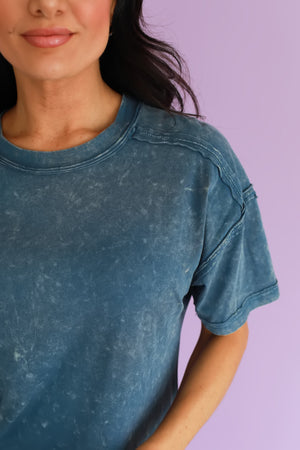 Effortless Grace Midi Dress - Denim, Closet Candy, 2
