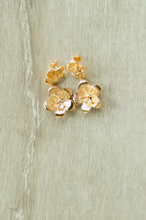 Sunlit Petals Drop Earrings - Gold, Closet Candy, 4