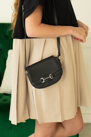 Modern Muse Saddle Bag - Black, Closet Candy, 2