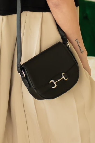 Modern Muse Saddle Bag - Black, Closet Candy, 1