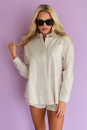 Just Looking For That Striped Set - Taupe, Closet Candy, 7