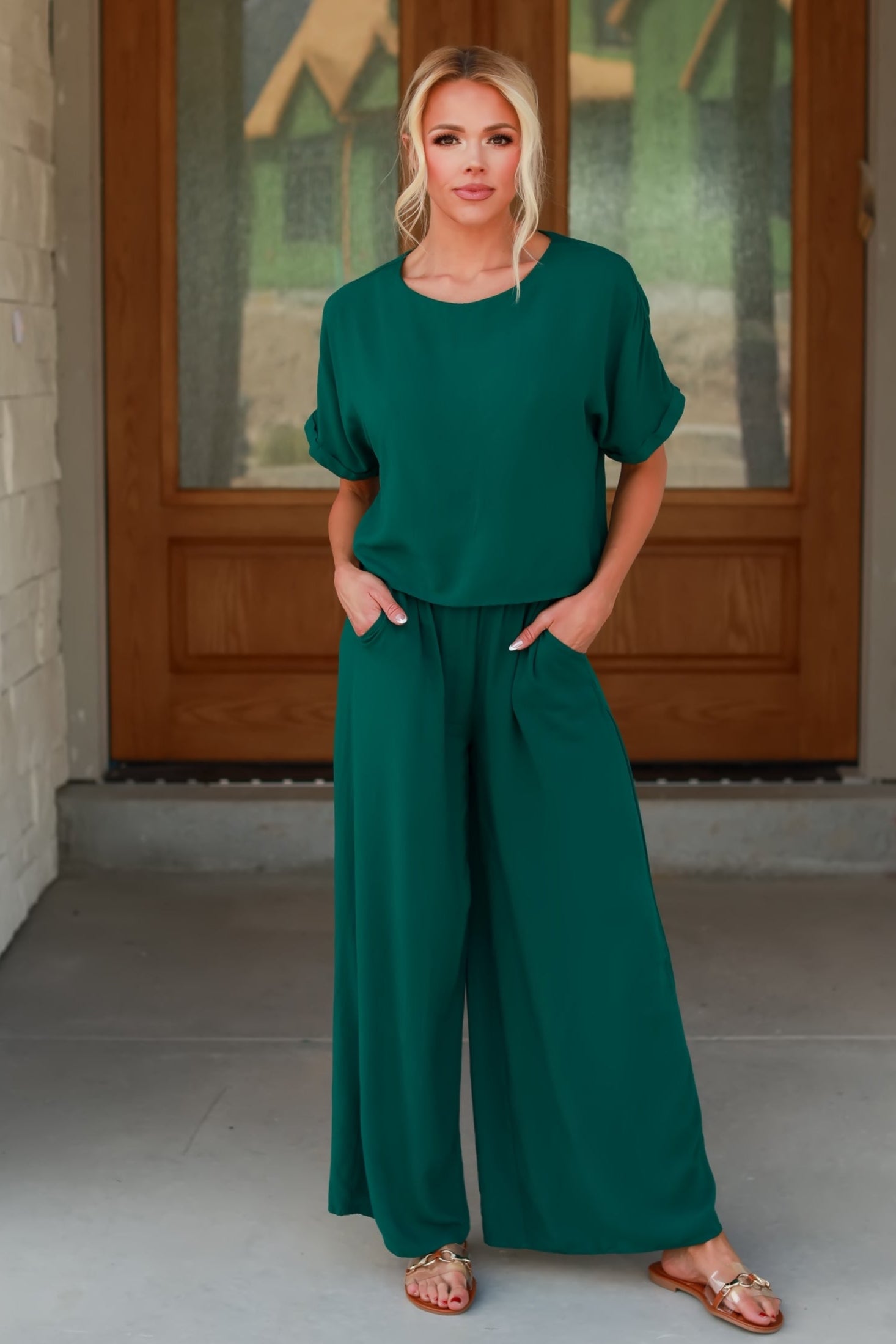 Every Day I Love You More Lounge Set - Dk. Green, Closet Candy, 1