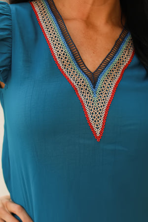 Carmela Embroidered Flutter Top, Closet Candy, 2