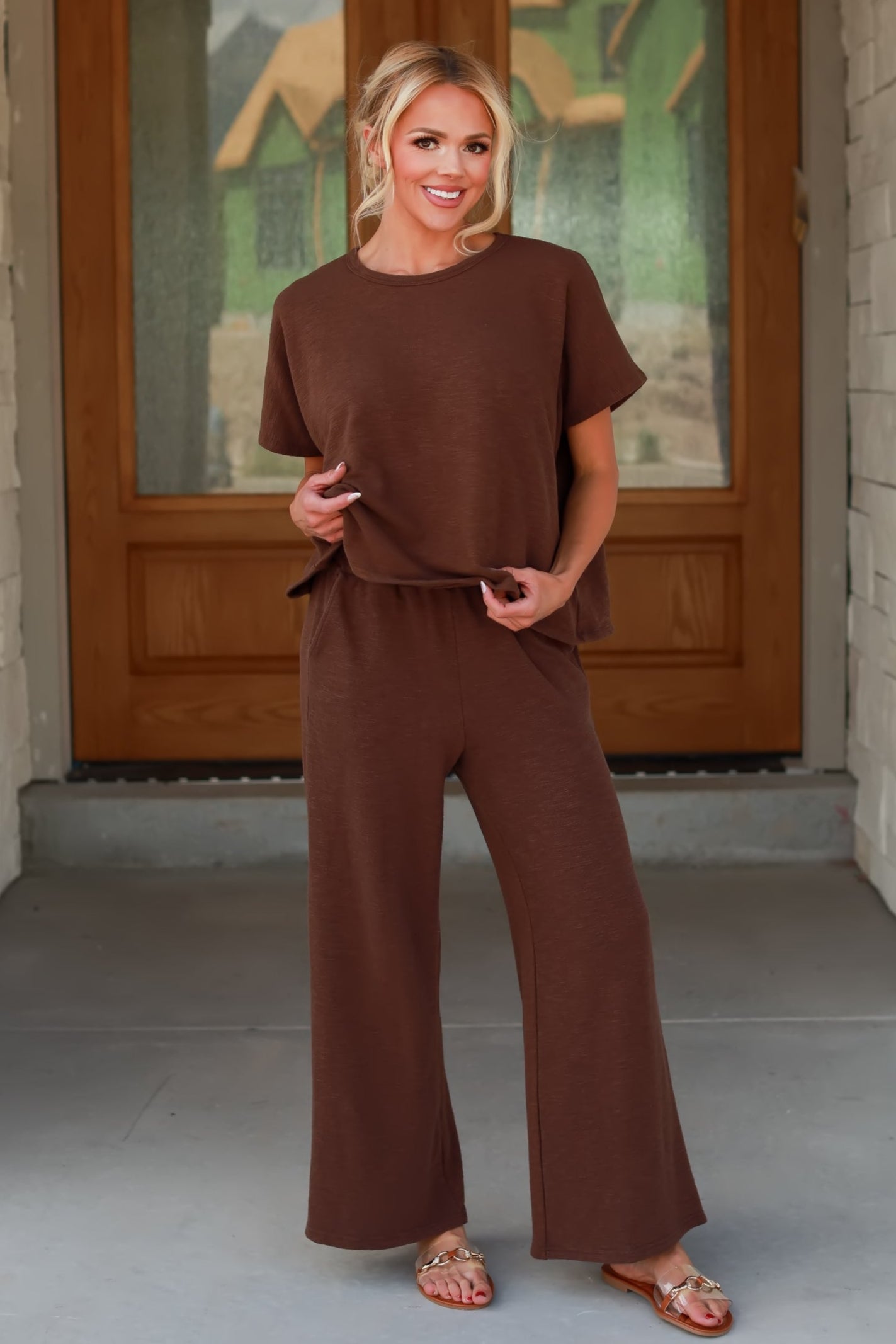 Promise You My Love Lounge Set - Brown, Closet Candy, 1