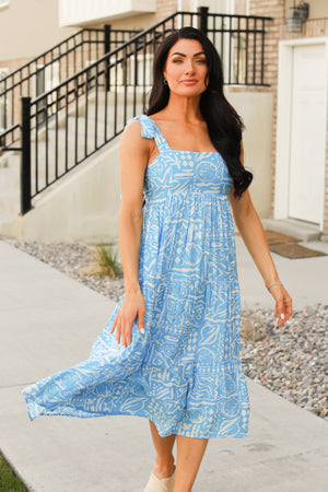 Saltwater Stroll Midi Dress – Light Blue, Closet Candy, 3