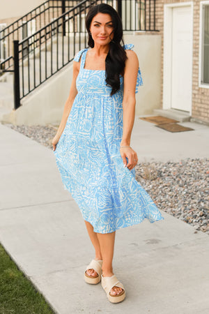 Saltwater Stroll Midi Dress – Light Blue, Closet Candy, 6