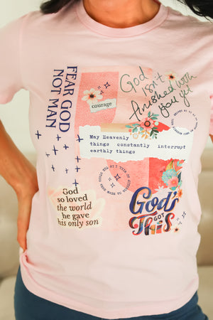 Heavenly Patchwork Graphic Tee, Pink, Closet Candy, 2