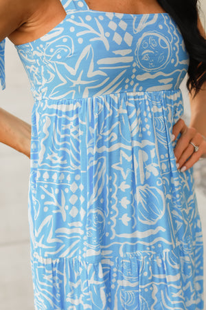 Saltwater Stroll Midi Dress – Light Blue, Closet Candy, 2