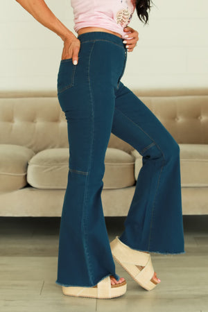 HYFVE Roxie High Waist Flared Jeans - Dark Wash, Closet Candy, 4