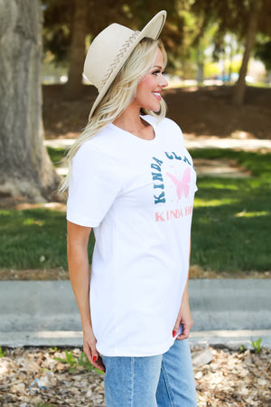 Feelin’ Myself Graphic Tee, White, Closet Candy, 4