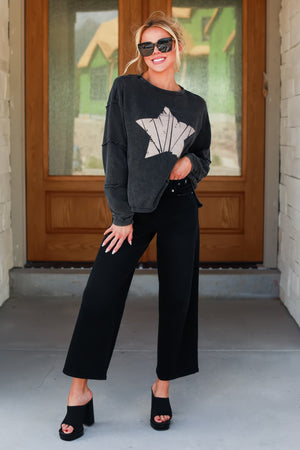 Feeling Warm and Bright Graphic Sweatshirt - Black, Closet Candy, 7