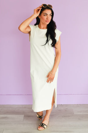 Diaphanous Haven Midi Dress - Alpaca, Closet Candy, 1