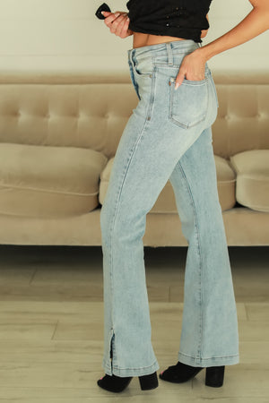 JUDY BLUE Vintage Contour Bootcut Jeans - Light Wash, Closet Candy, 4