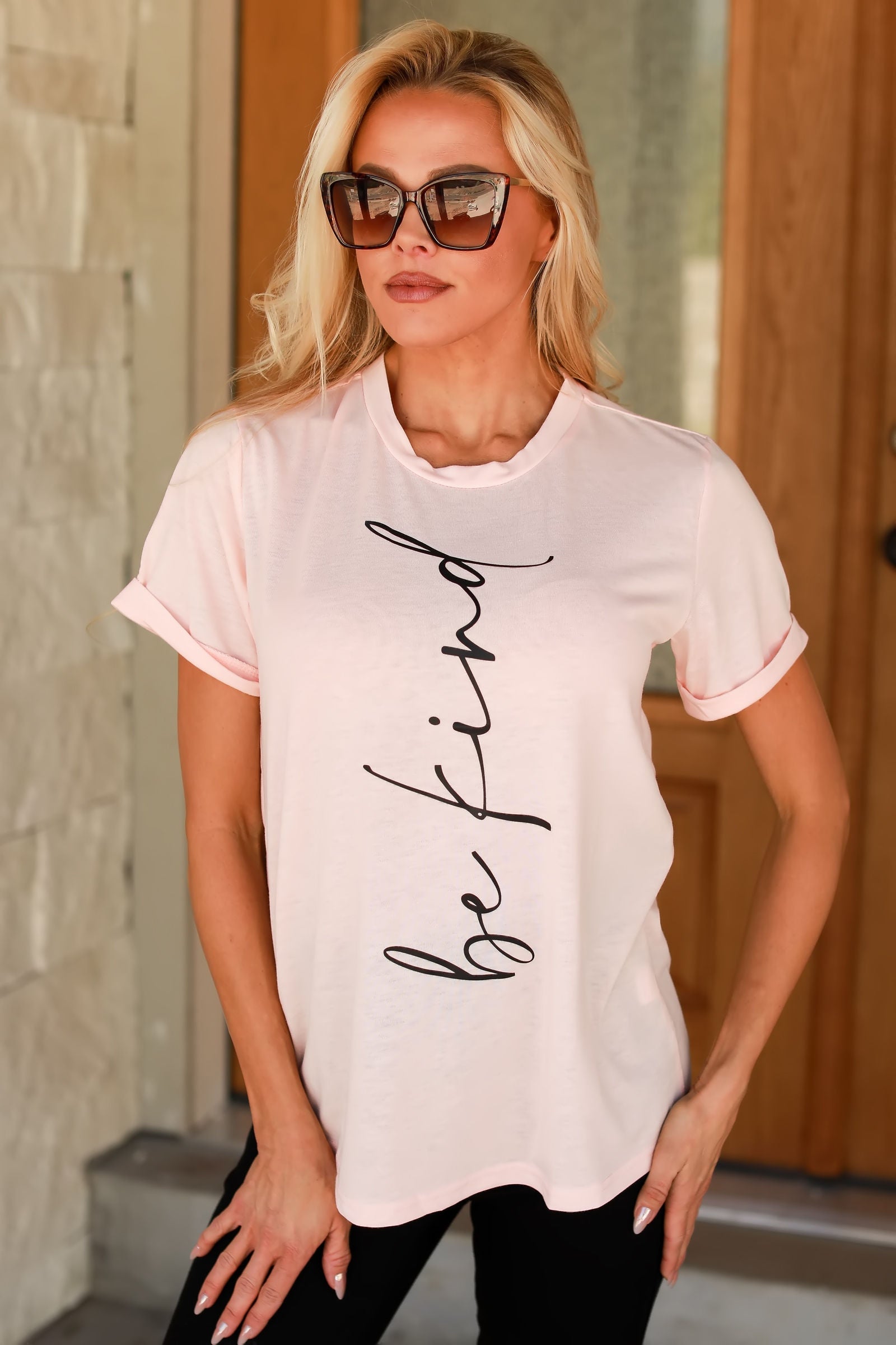 Feel Good Graphic Tee, Watermelon Pink, Closet Candy, 1