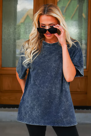 To Hold You In My Arms Washed Tee - Blackberry, Closet Candy, 6