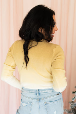 Golden Glow Mock Neck Top - Yellow, Closet Candy, 5