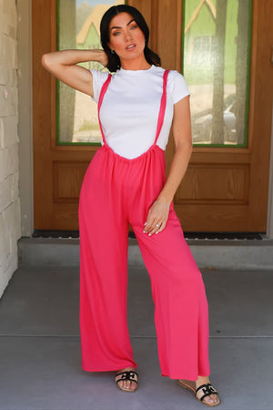Not Sorry for the Drama Jumpsuit - Hot Pink, Closet Candy, 7