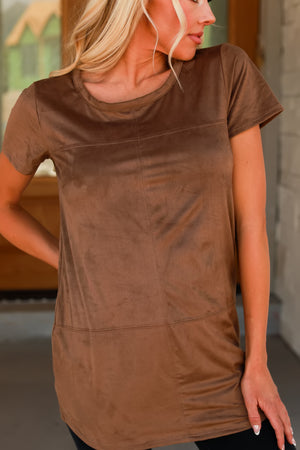 For The First Time Tunic Top - Camel, Closet Candy, 2