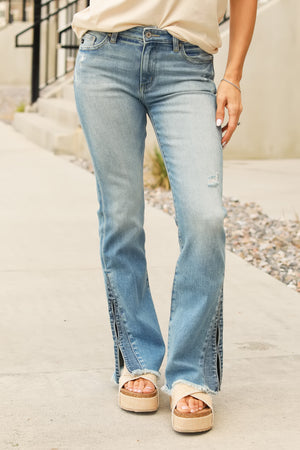 KANCAN Lizzie Mid Rise Bootcut Jeans - Medium Wash, Closet Candy, 1