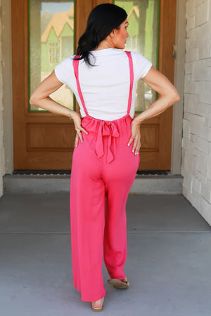 Not Sorry for the Drama Jumpsuit - Hot Pink, Closet Candy, 6