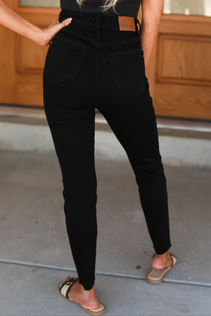 JUDY BLUE Not My Fault Skinny Jeans, Black, Closet Candy, 5