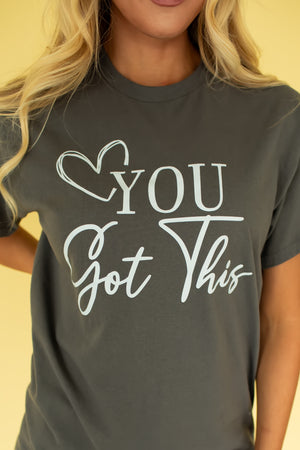Heart & Hustle Graphic Tee - Charcoal, Closet Candy, 2
