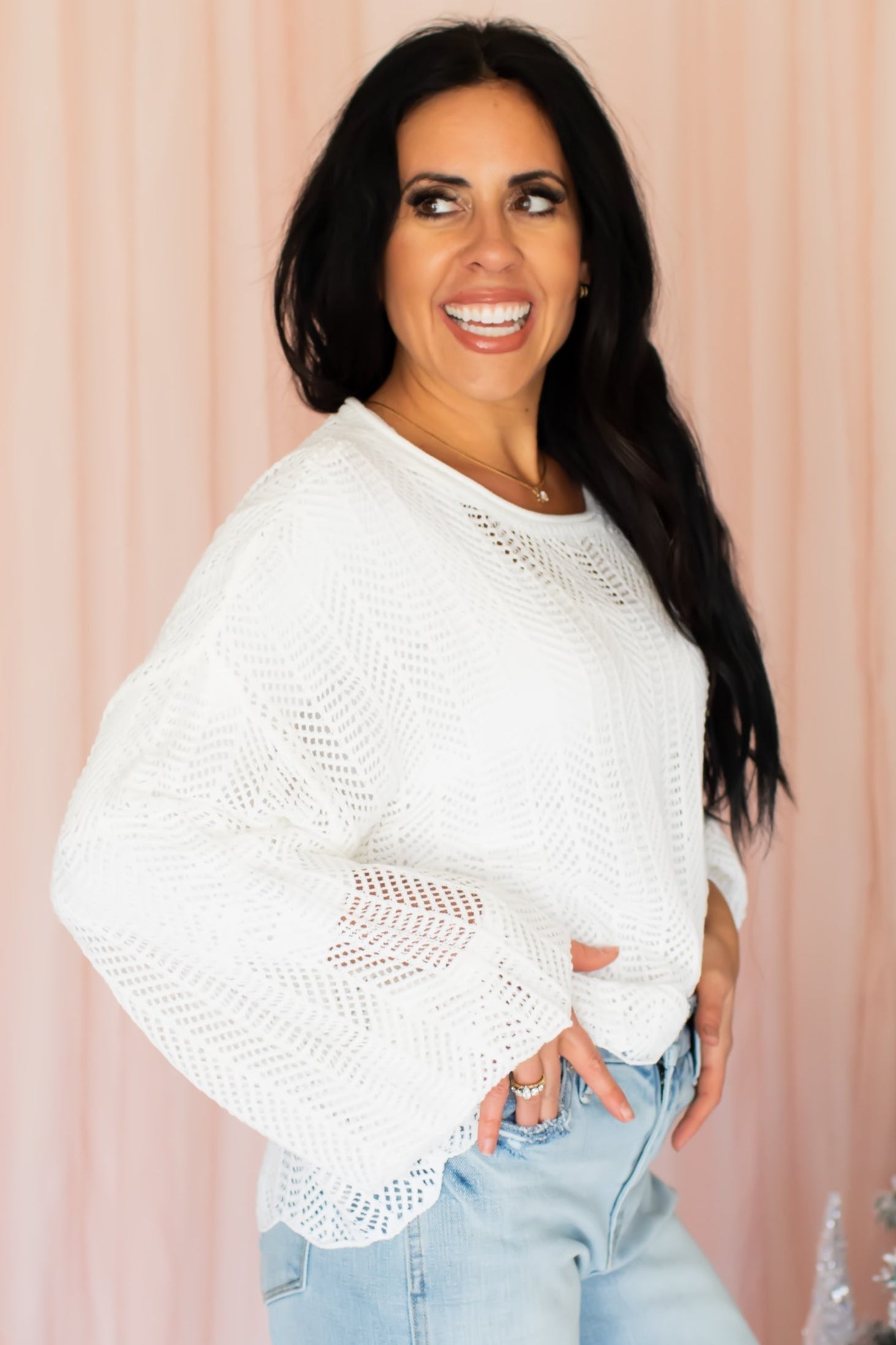 All Caroling Holiday Sweater - Ivory, Closet Candy, 4