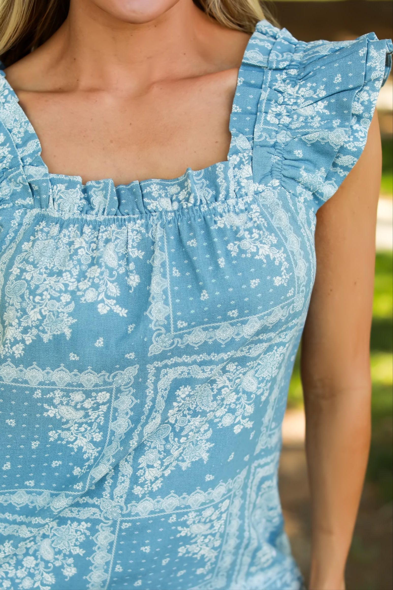I Hope You Think of Me Tank Top - Blue, Closet Candy, 1