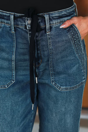 JUDY BLUE Drawn to You Vintage Jeans, Dark Wash, Closet Candy, 2