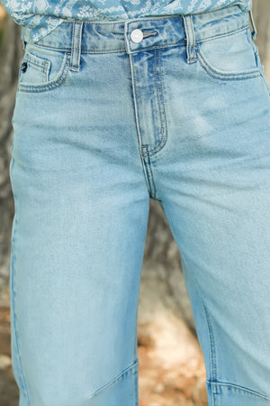 KANCAN Isla High Rise Horseshoe Jeans - Light Wash, Closet Candy, 2