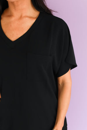Mono Mood T-Shirt Dress, Black, Closet Candy, 2