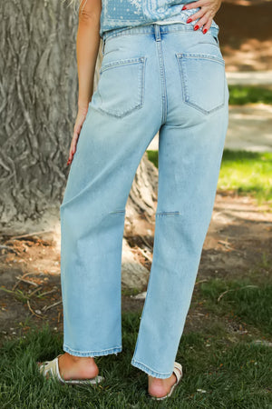 KANCAN Isla High Rise Horseshoe Jeans - Light Wash, Closet Candy, 5
