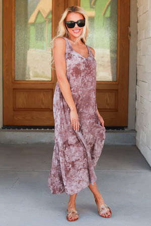 Open My Heart Again Maxi Dress - Mocha Multi, Closet Candy, 1